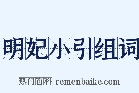 明妃小引组词是什么意思的图片